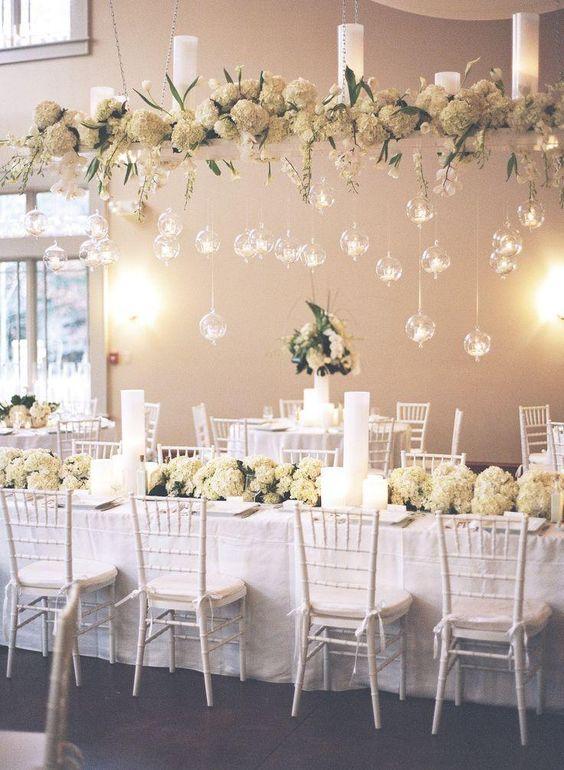 decoración floral aérea para bodas