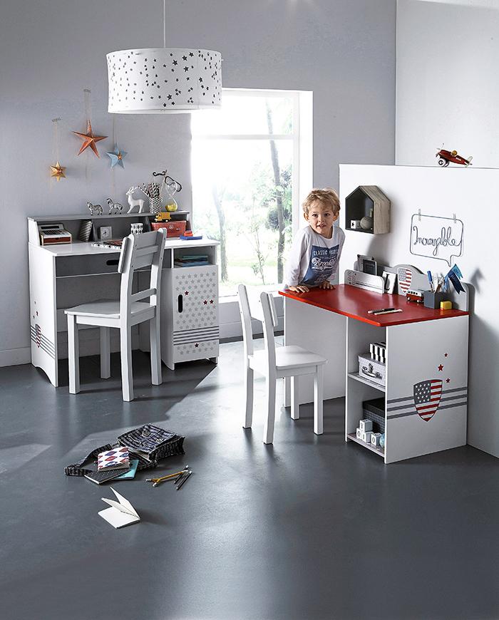 zona de estudio para ninos vertbaudet gris