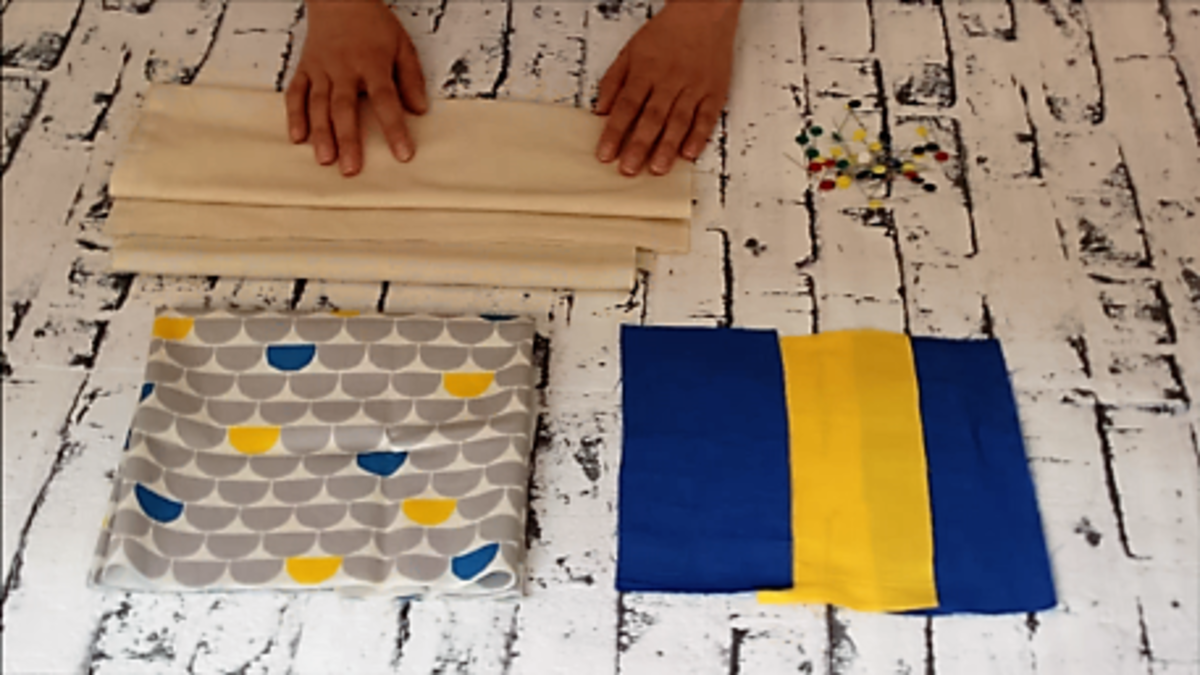 funda de cojín con tela y sin cremallera