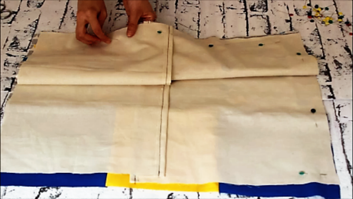 funda de cojín con tela y sin cremallera