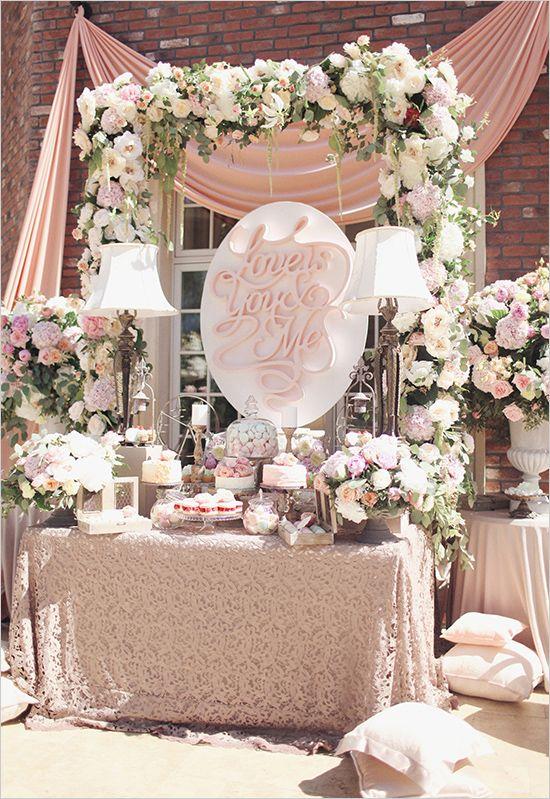 candy bar con flores