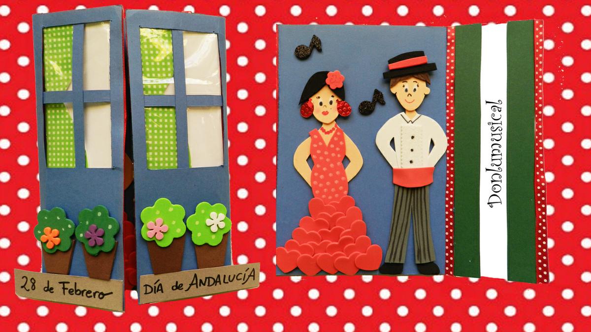 dia de andalucia tarjeta flamenco