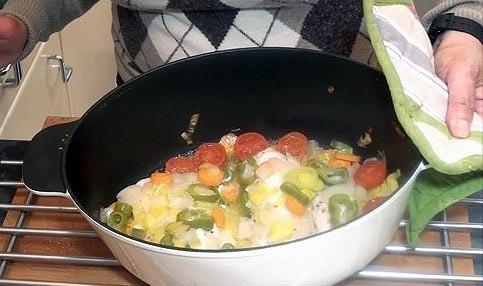Merluza con Verduras en Cocotte40