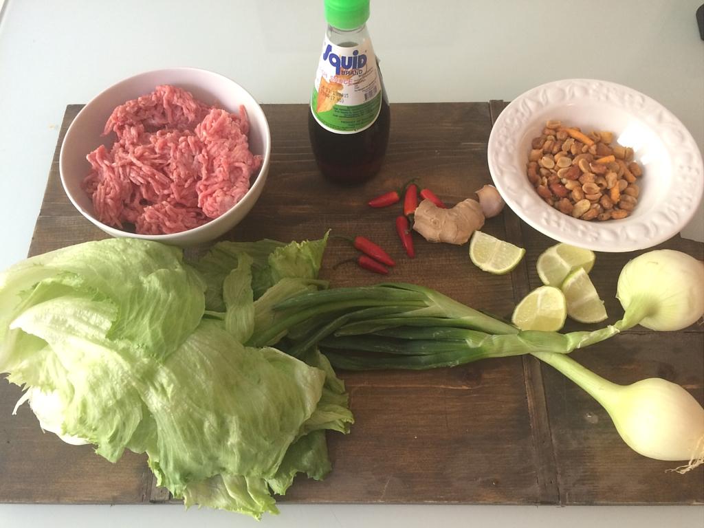 Ingredientes para la receta de Larb Moo