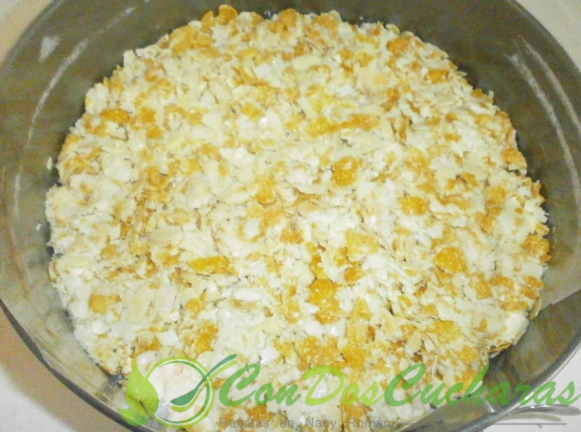 Tarta crujiente de fresas