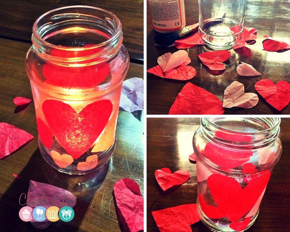 Portavelas para San Valentín