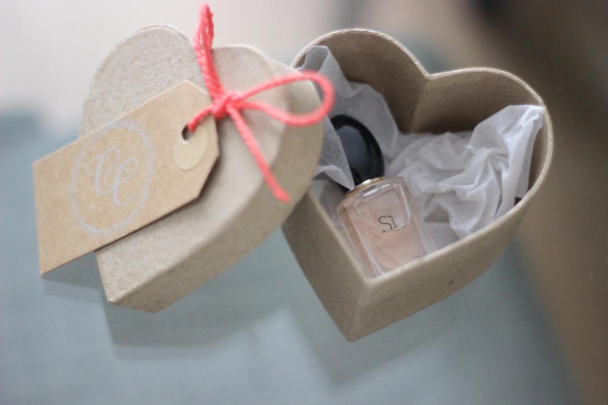 Caja para perfume miniatura. Regalo para bodas 2016