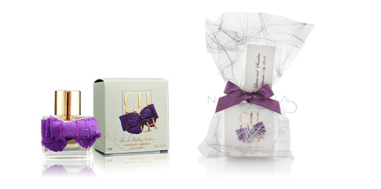 Perfumes miniaturas para regalos a invitadas de boda