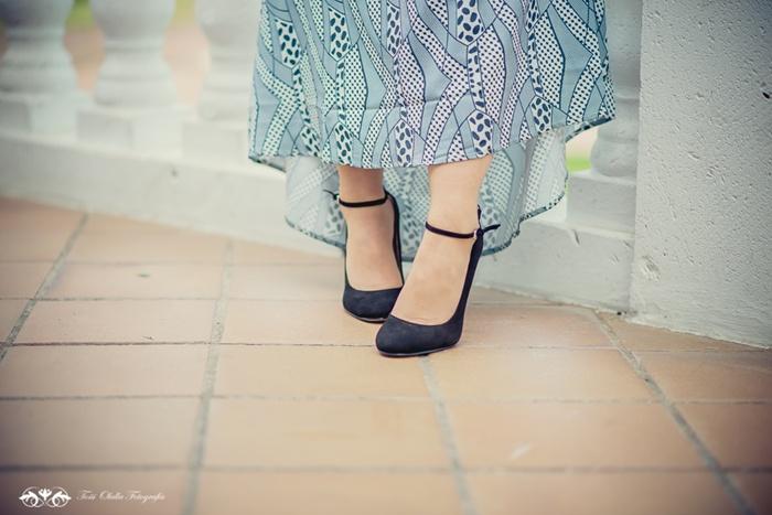 Maxi Vestido con Print Geometrico