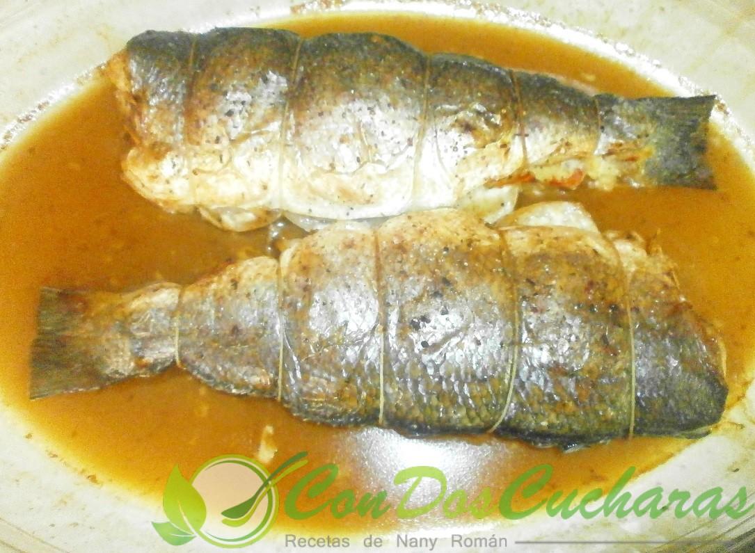 Lubina rellena al horno