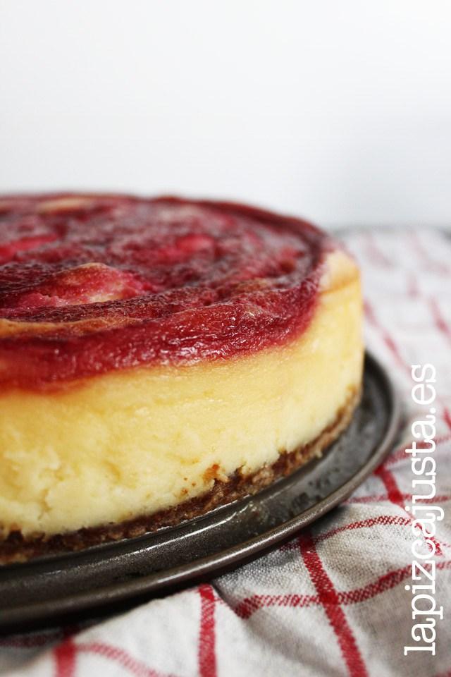 tarta de queso con frambruesa