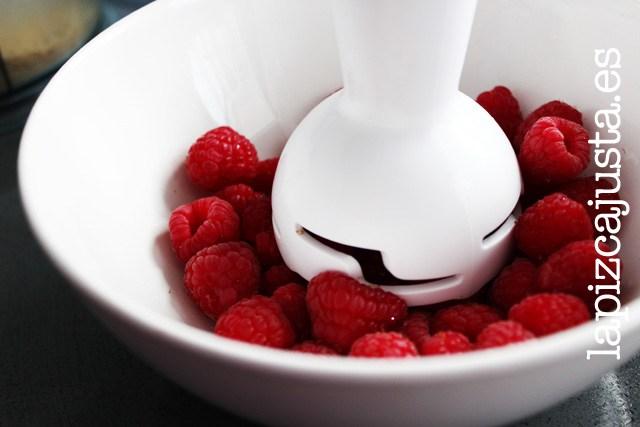 tritura las frambruesas
