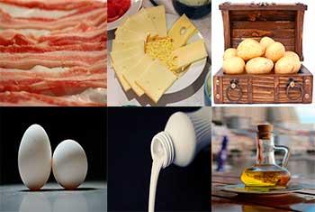 Pastel de queso y bacon