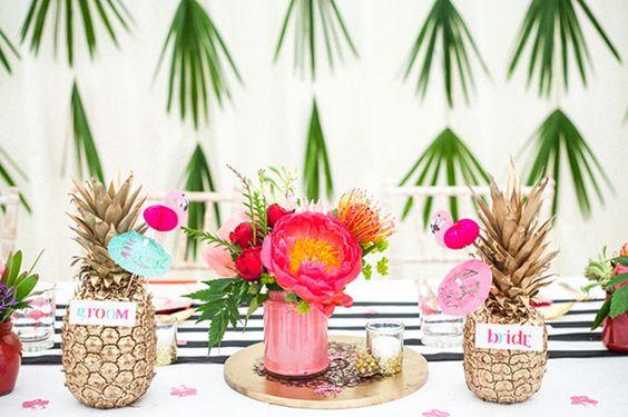 DECORACIÓN TROPICAL PARA BODAS