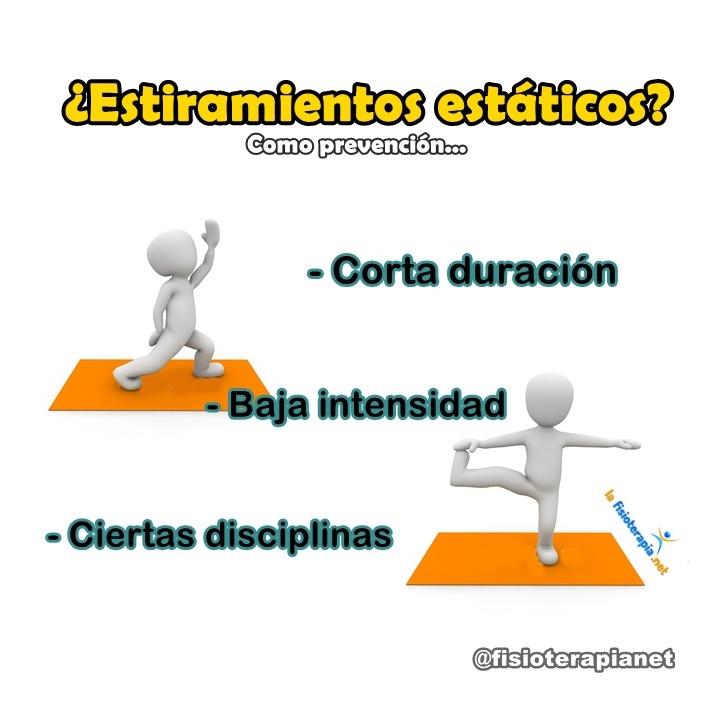 Estiramientos estáticos en prevención