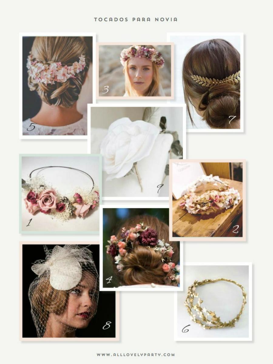 Tocados para novia en All Lovely Party