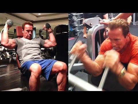 Arnold Schwarzenegger Entrenando a sus 68 Motivacion Gym Workout Bodybuilding