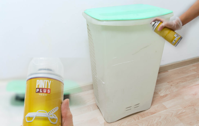 pintar cubo de plastico con chalk