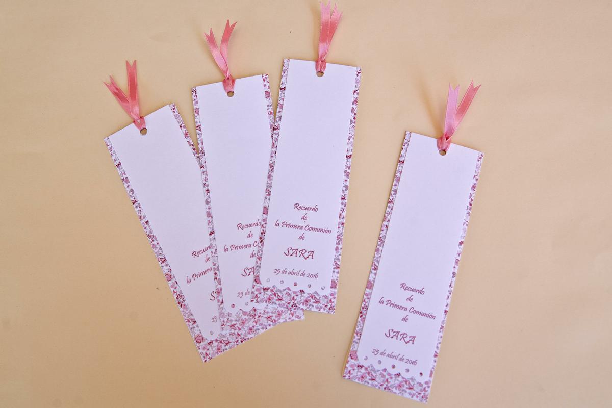 Marcapáginas para primera comunión niña