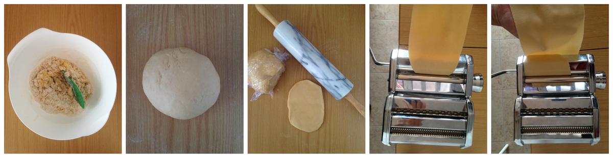 Elaboración tagliatelle de gambas