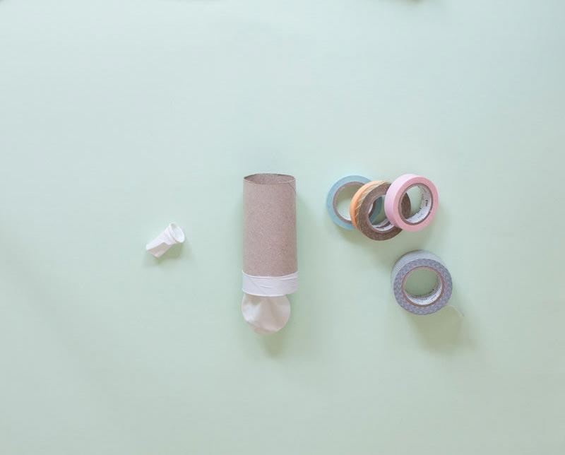 Lanza confeti casero.