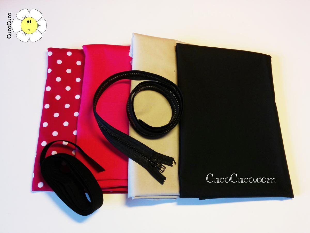 Materiales elaboración funda traje