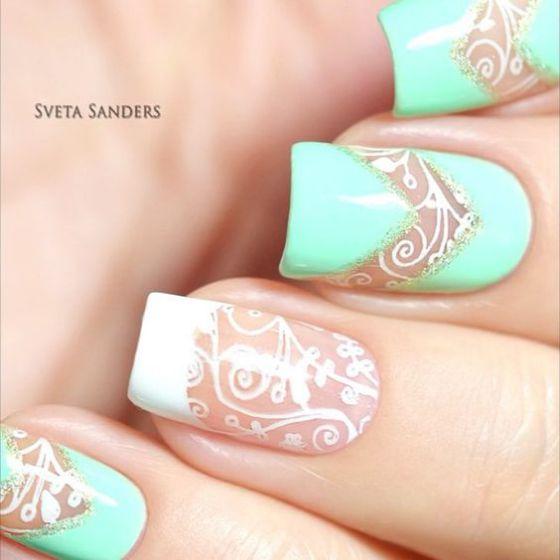 uñas estampadas para novia