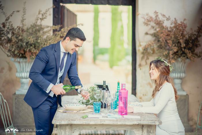 Boda de destino en Toscana comida