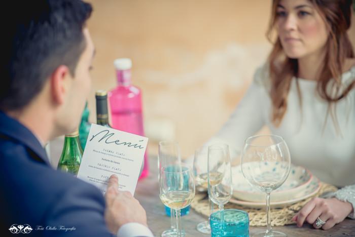 Boda de destino en Toscana comida menu