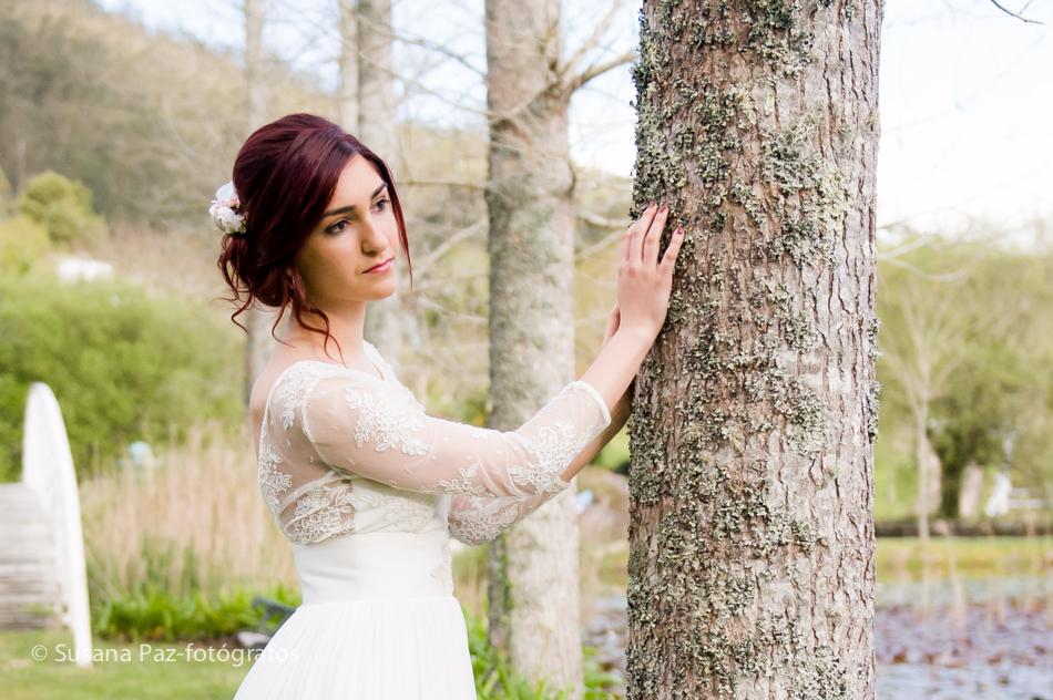 Vestidos de Novia de la diseñadora gallega Eva-Outeiral. Por Susana Paz. Fotógrafos de Boda en Galicia.