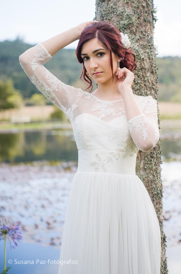 Vestidos de Novia de la diseñadora gallega Eva-Outeiral. Por Susana Paz. Fotógrafos de Boda en Galicia.