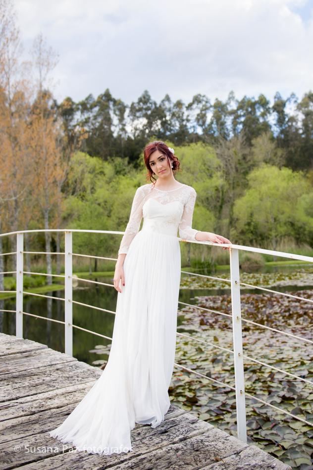 Vestidos de Novia de la diseñadora gallega Eva-Outeiral. Por Susana Paz. Fotógrafos de Boda en Galicia.