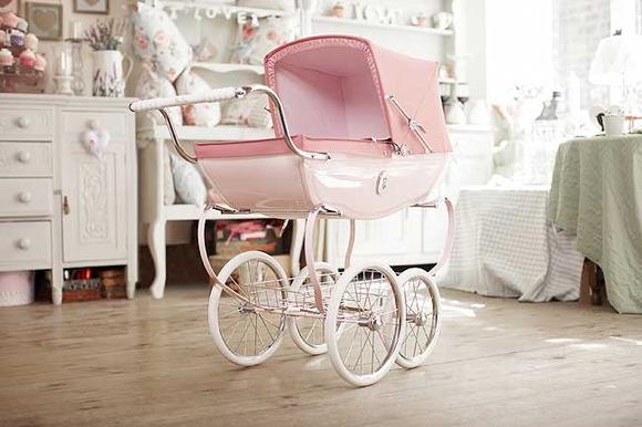 cochecito munecas silver cross blanco-rosa