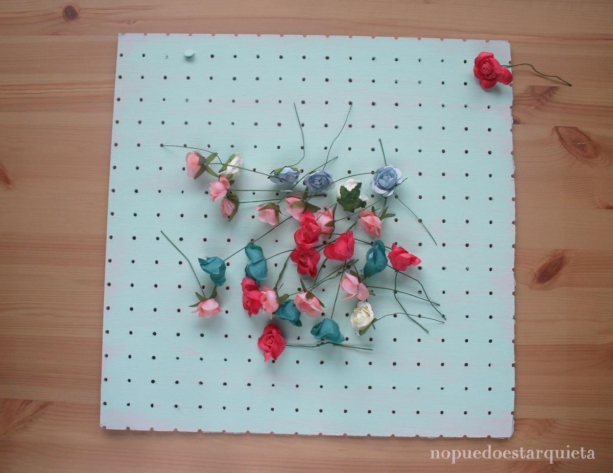 organizador con panel perforado