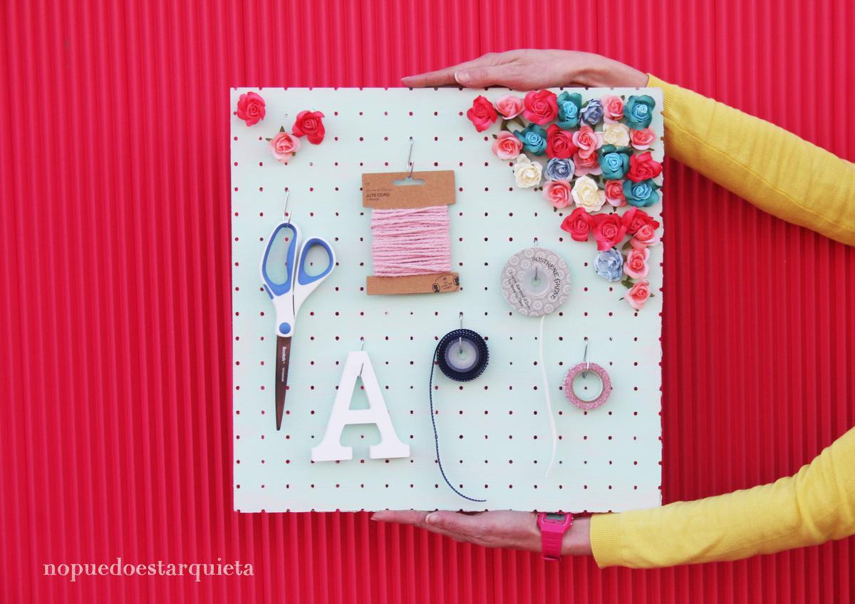 Organizador para materiales de manualidades reciclando