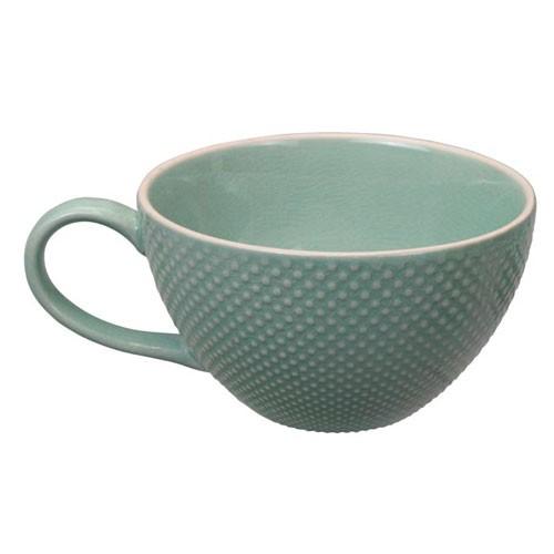 Bol De Céramica Puntos Verde Menta Textured