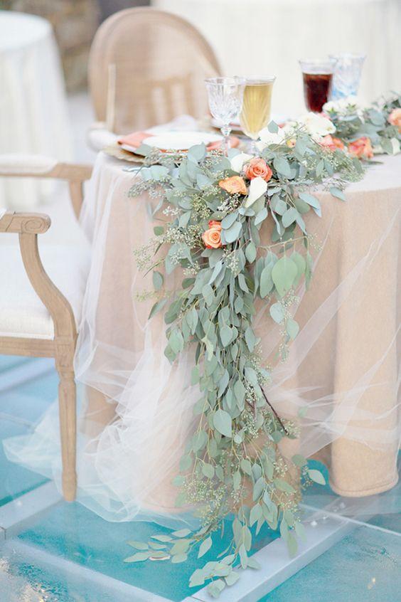 guirnalda mesa novios