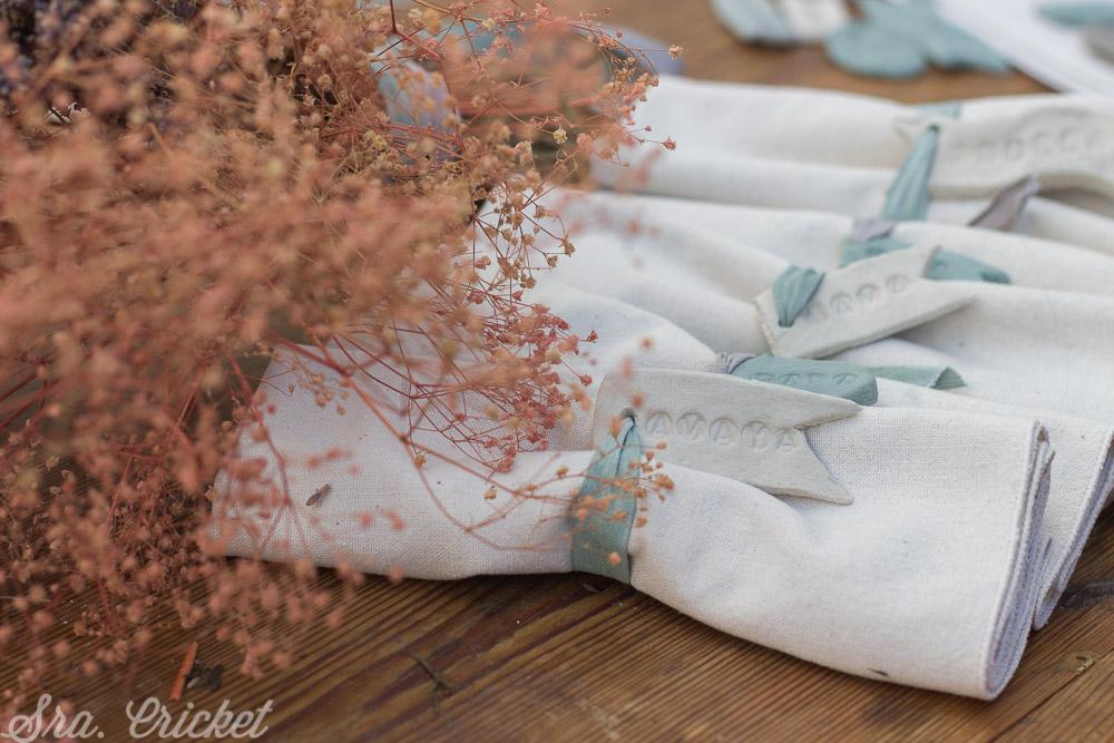 servilleteros con papel maché