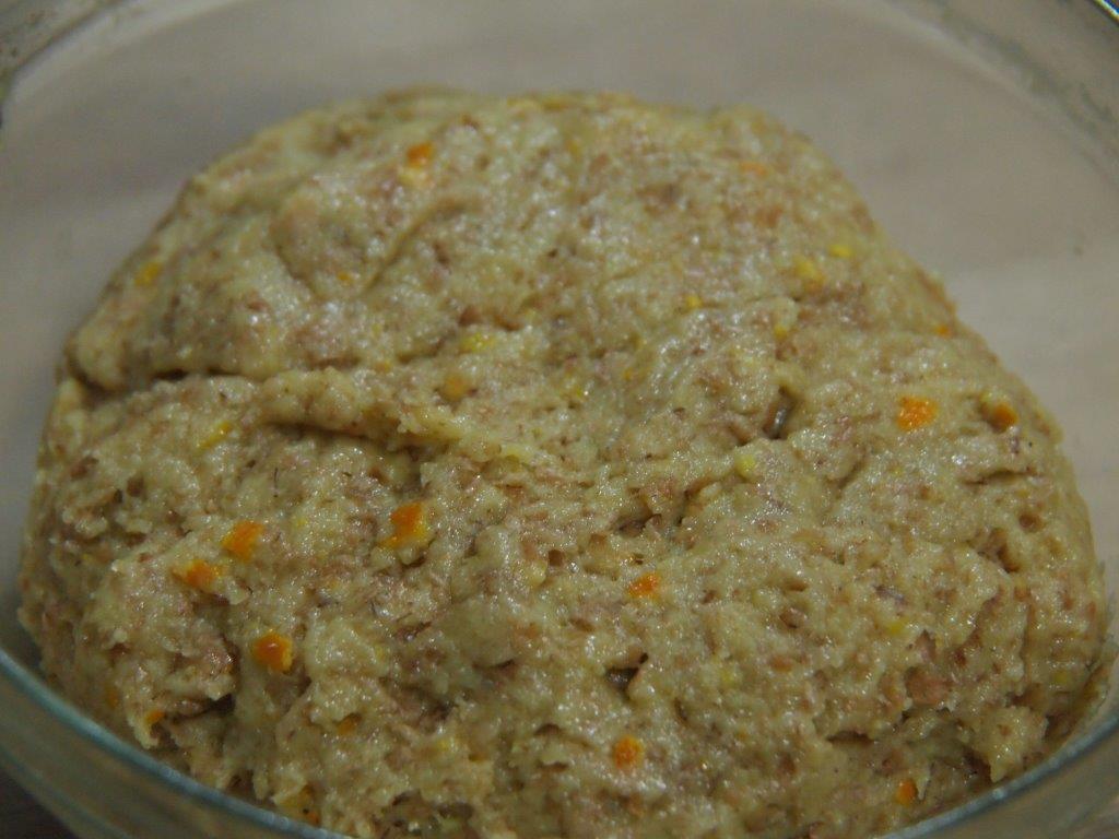 Rosquillas integrales de naranja masa