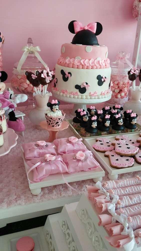 mesa de candy bar minnie mouse