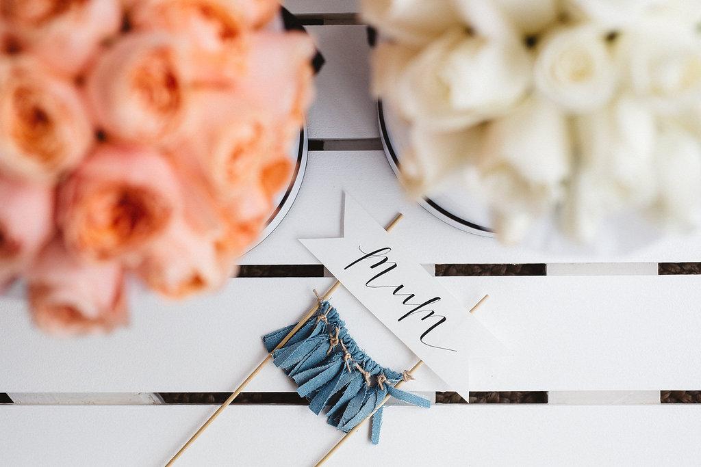 Detalle decoración fiesta para el día de la madre