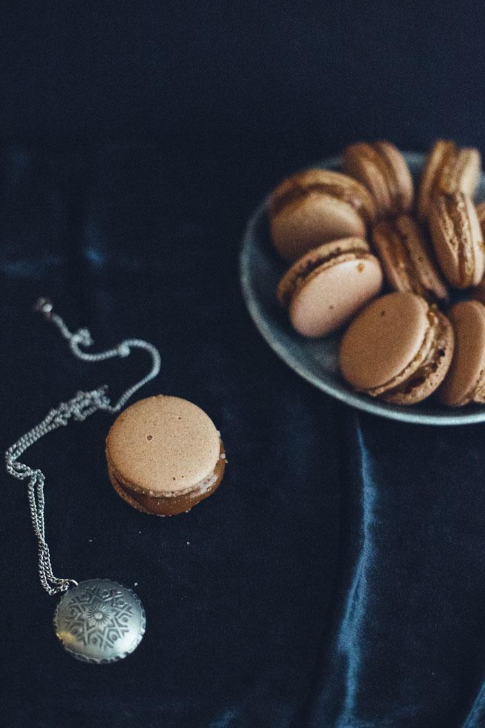 Macarrones de caramelo salado