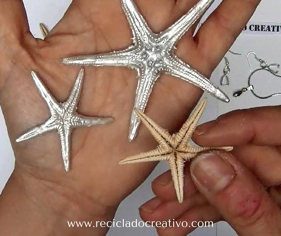 Estrellas de mar convertidas en joyas de bisutería