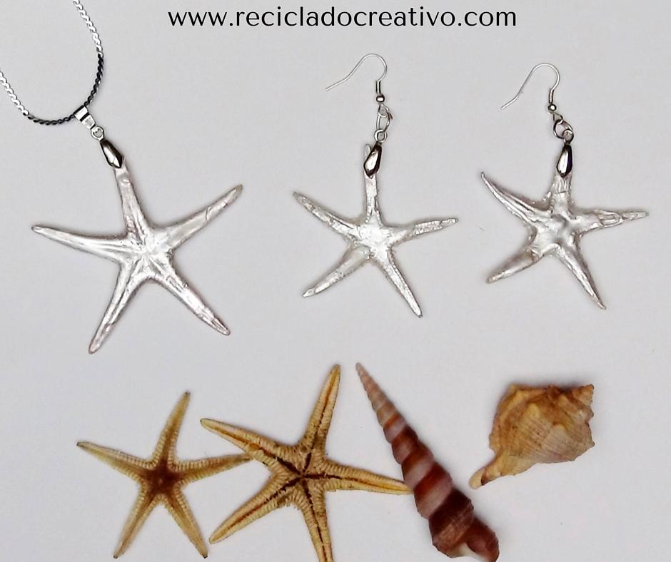 Estrellas de mar convertidas en joyas de bisutería