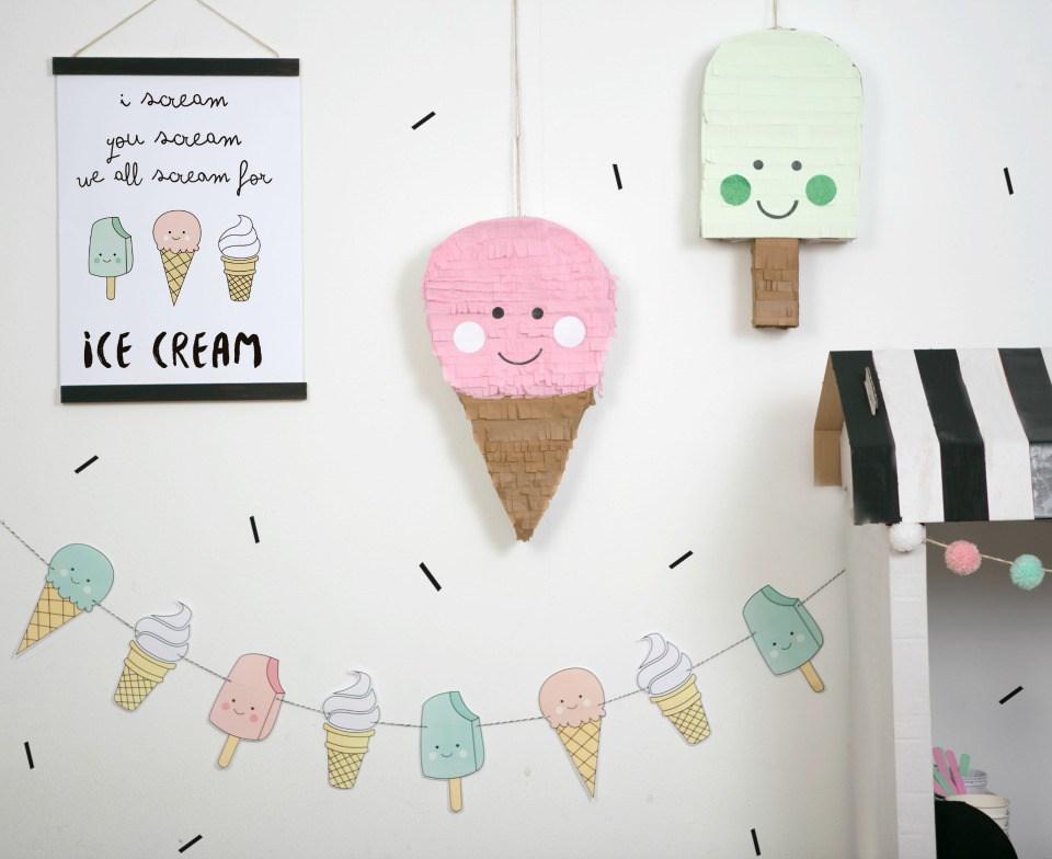 Decoracion de una Ice cream party