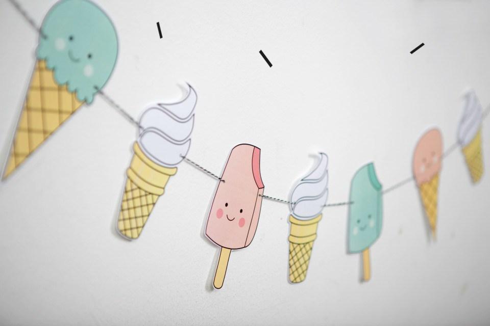 Decoracion de una Ice cream party