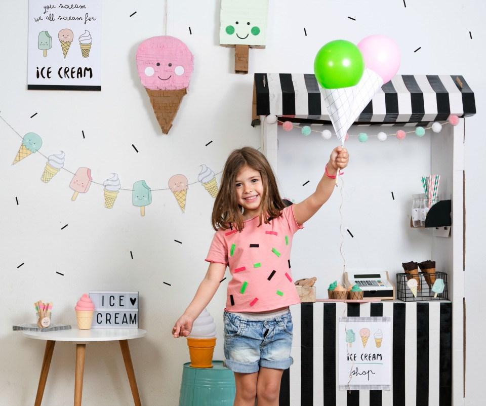 Decoracion de una Ice cream party