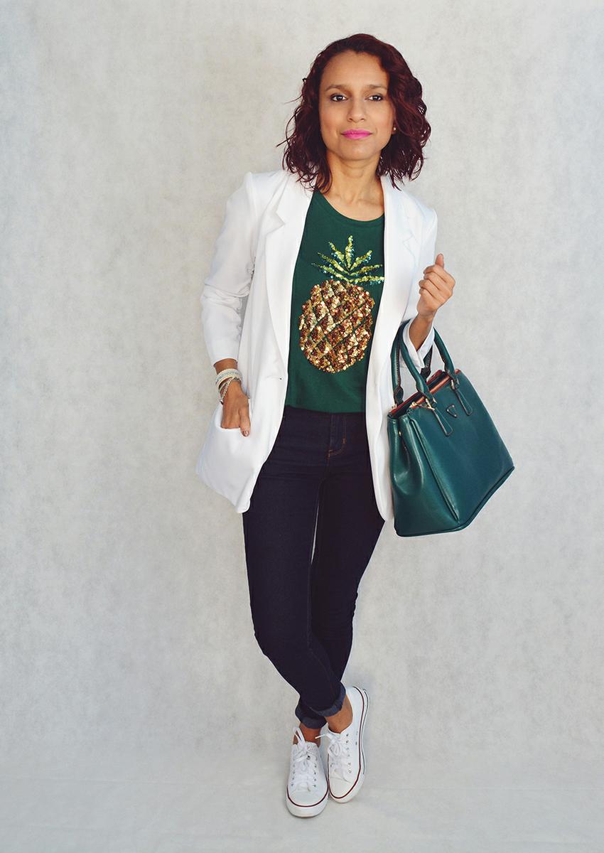 Look casual con camiseta estampada 2