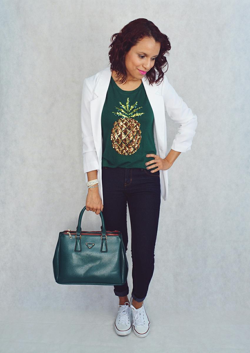 Look casual con camiseta estampada 4