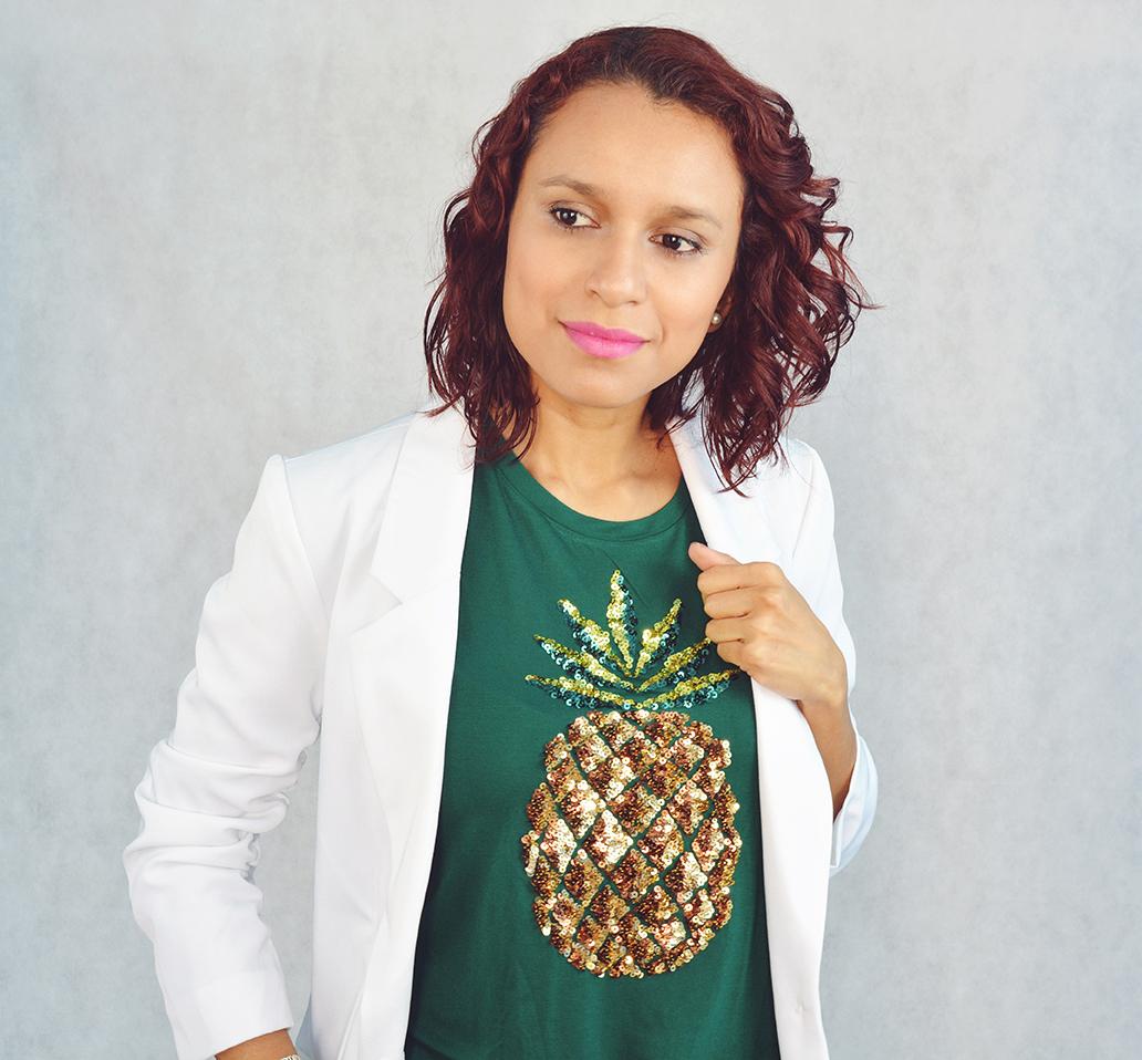 Look casual con camiseta estampada 8